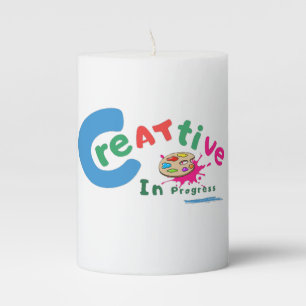Creative in Progress Inspirational & Artistic Pillar Candle
