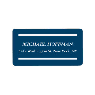 Creative Indigo Dye Minimalist Classical Italic Label