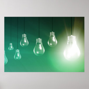 Creative Innovation and Glowing Concept as a Art Poster