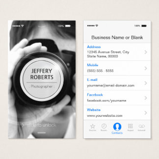 iphone business card template