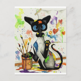 Creative Kitty Cat Postcard