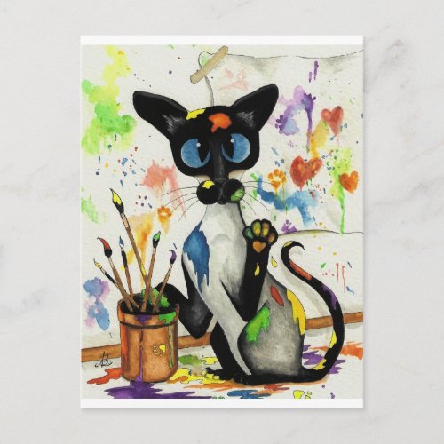 Creative Kitty Cat Postcard