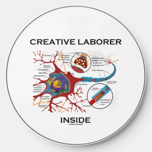 Creative Laborer Inside Neuron Synapse Humor Wireless Charger