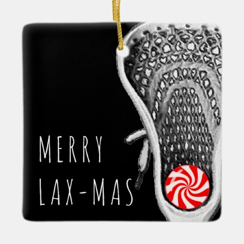 Creative Lacrosse Christmas Ceramic Ornament