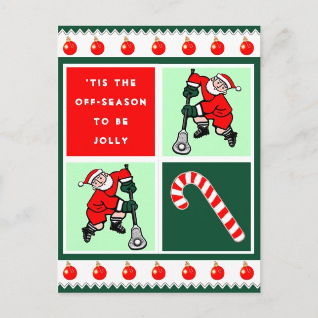 Creative Lacrosse Christmas Postcard (Front)