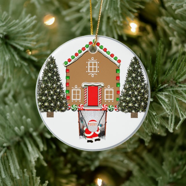 Creative Lacrosse Collectible Ceramic Ornament (Tree)