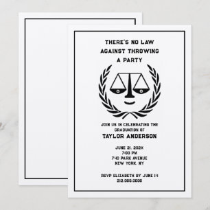 Creative Law School Grad Party Invitation