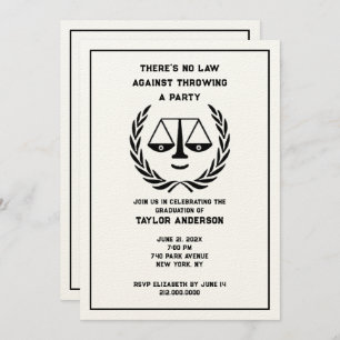 Creative Law School Grad Party Invitation