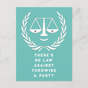 Creative Law School Grad Party Invitation Postcard