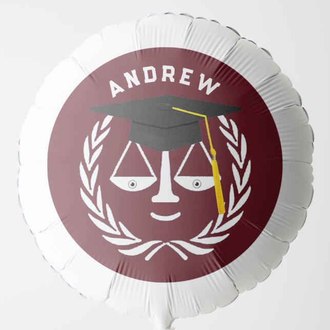 Creative Law School Graduation Balloon (Front)