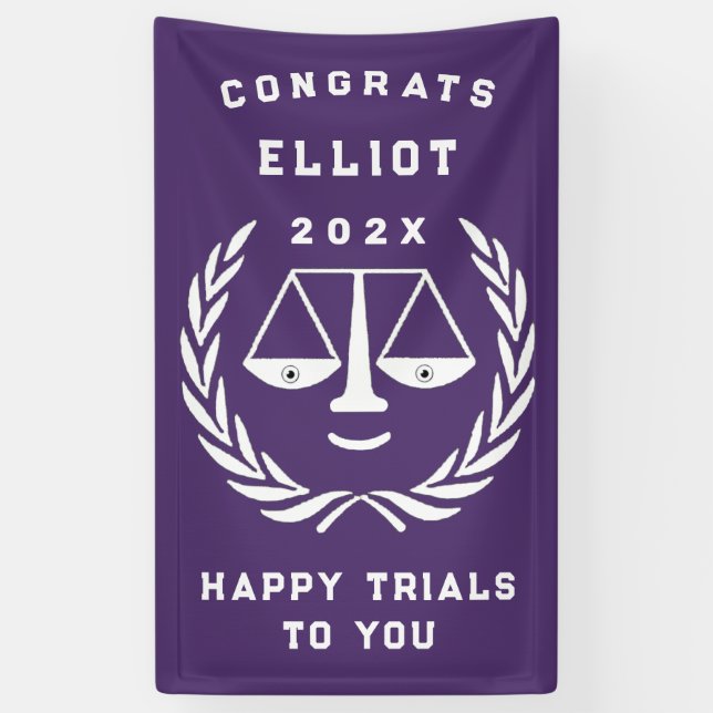 Creative Law School Graduation Banner (Vertical)