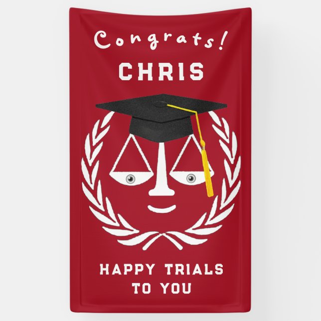 Creative Law School Graduation Banner (Vertical)