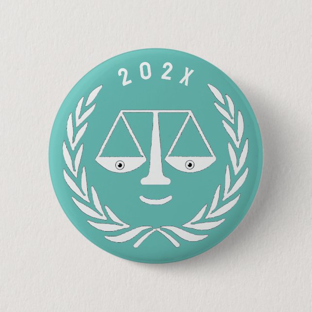 Creative Law School Graduation Button (Front)