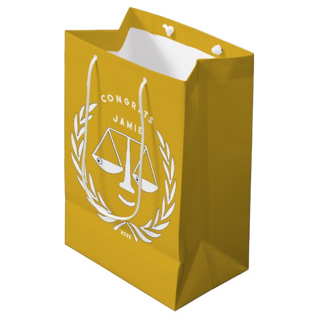 Creative Law School Graduation Medium Gift Bag (Front Angled)