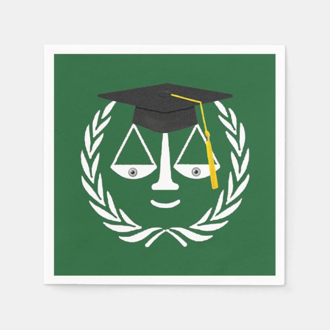 Creative Law School Graduation Napkins (Front)