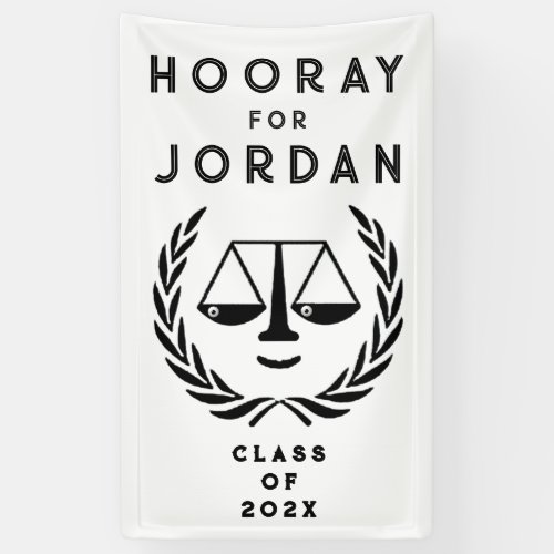 Creative Law School Graduation Party Banner