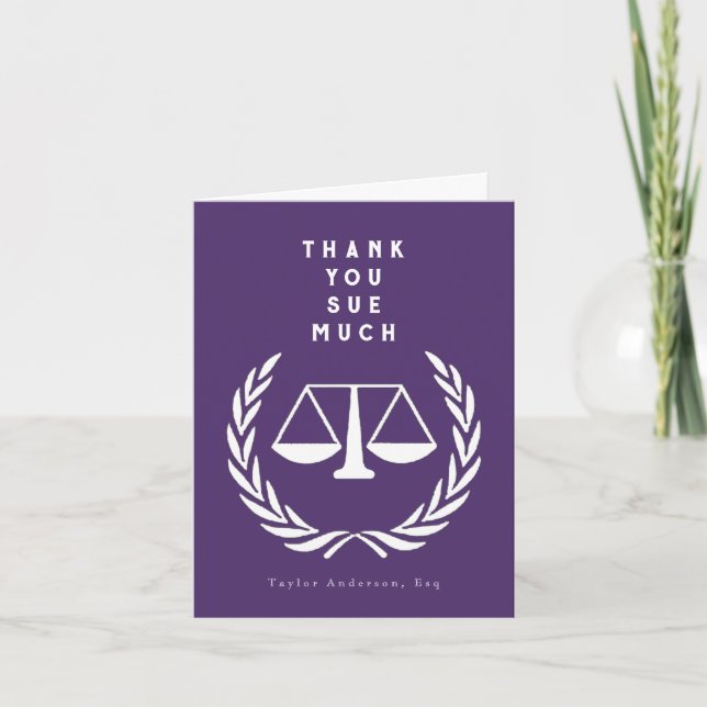 Creative Lawyer Letterpress Thank You Card (Front)