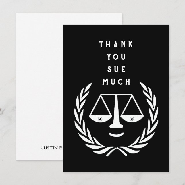 Creative Lawyer Thank You Card (Front/Back)