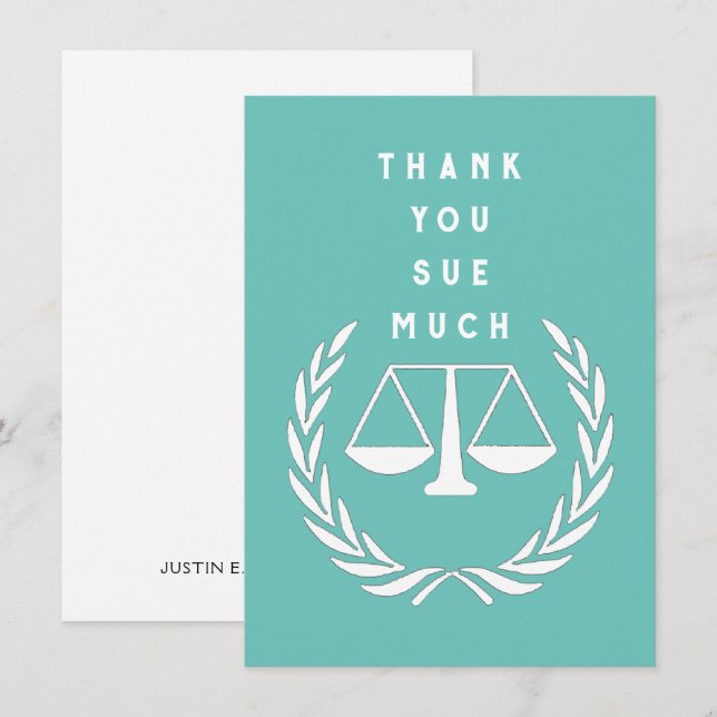 Creative Lawyer Thank You Card (Front/Back)