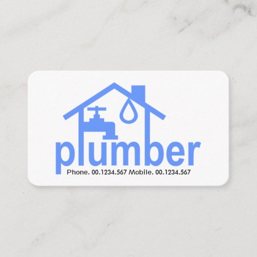 Creative Leaking Home Faucet Plumbing Business Card