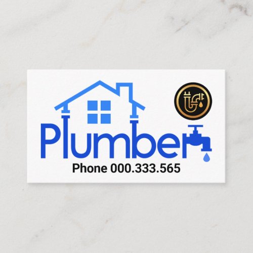 Creative Leaking Plumber Home Business Card
