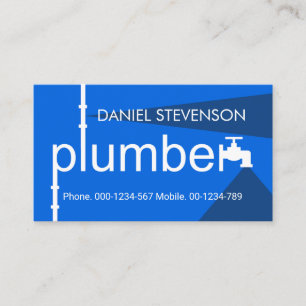 Creative Leaking Plumber Pipe Plumbing Works Business Card