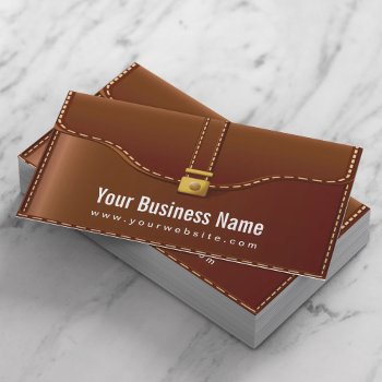 Creative Leather Case Business Card by cardfactory at Zazzle