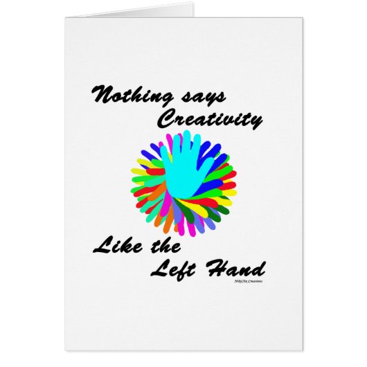 Creative Left Hand Cards (Front)