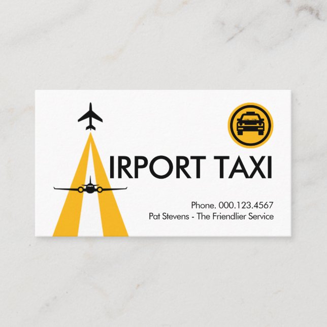 Creative Letter-A Airport Runway Business Card (Front)