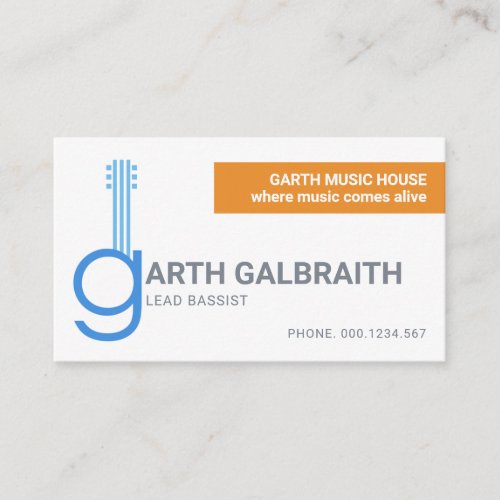 Creative Letter_G Your Name Guitarist Business Card