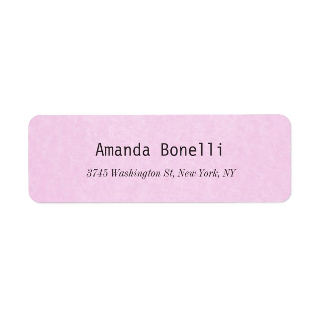 Creative Light Pink Stylish Elegant Modern Label (Front)