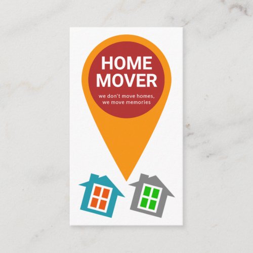 Creative Location Icon Home Moving Service Business Card