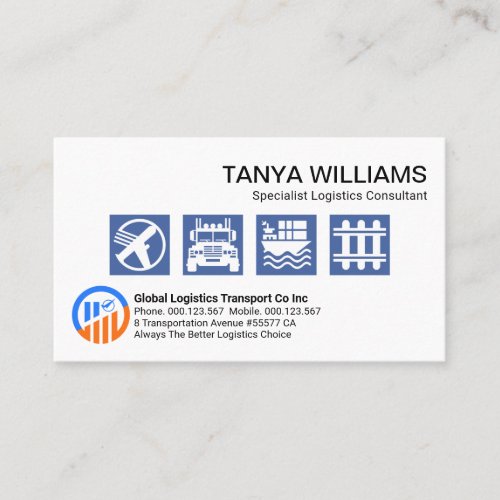 Creative Logistic Services Icon Business Card