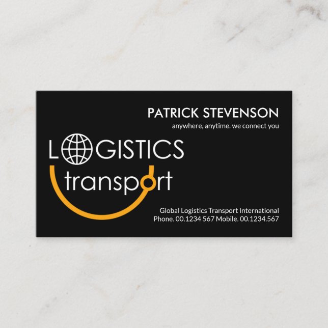 Creative Logistics Transport Signage New Startup Business Card (Front)