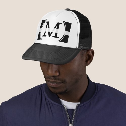 Creative M Initial Graphic Fresh Streetwear Men Trucker Hat