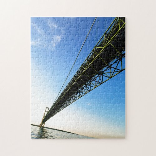 Creative Mackinaw bridge sky photo jigsaw puzzle