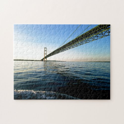 Creative Mackinaw Bridge water photo jigsaw puzzle