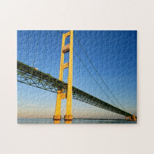 Creative Mackinaw Bridge water photo jigsaw puzzle