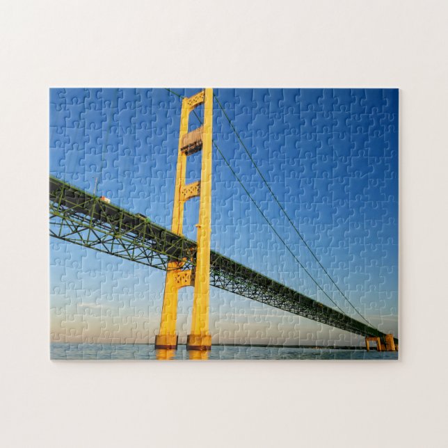 Creative Mackinaw Bridge water photo jigsaw puzzle (Horizontal)
