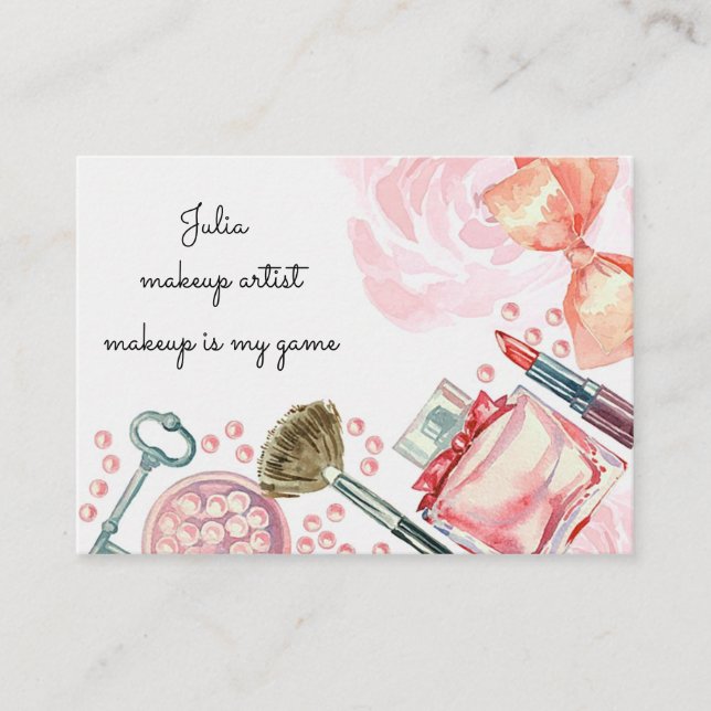 creative makeup artist Business Card (Front)
