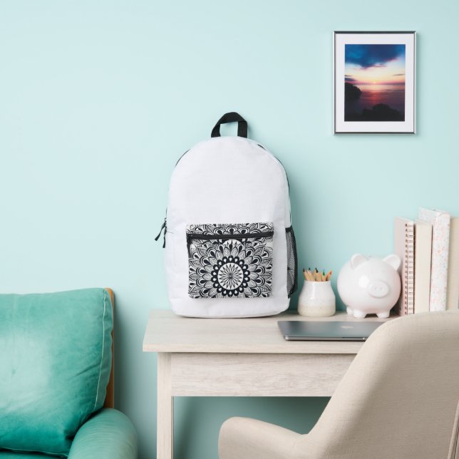Creative Mandala Art Printed Backpack (Insitu)