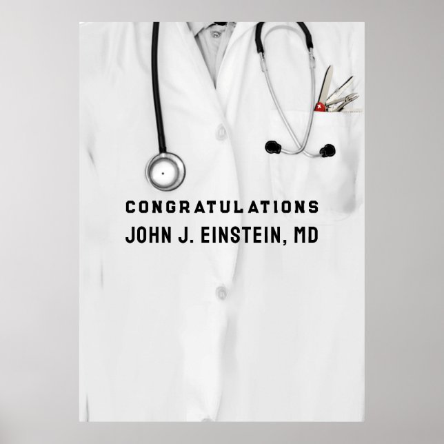 Creative Medical Doctor Graduation Poster (Front)