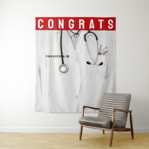 Creative Medical School Graduation Congrats Tapestry