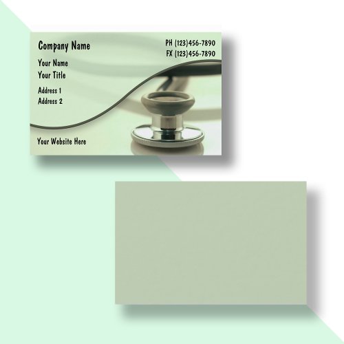 Creative Medical Theme Stethoscope Design Business Card
