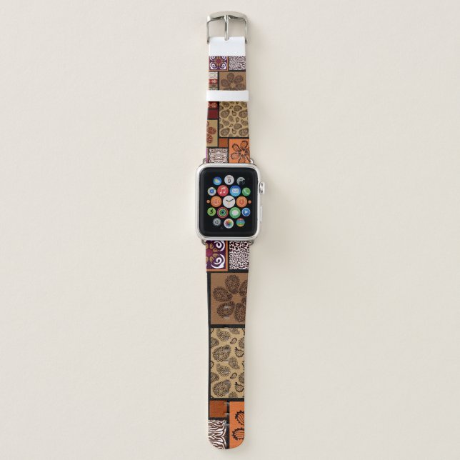 Creative mega set of seamless patterns inspired by apple watch band (Front)