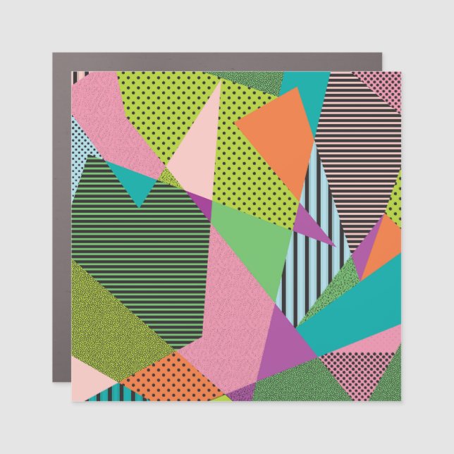 Creative Memphis Frame Modern Design Car Magnet (Front)