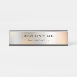 Creative Metallic Look Simple Design Professional Desk Name Plate