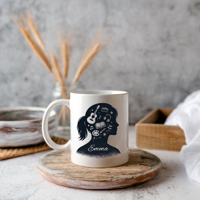 Creative Mind Silhouette | Personalized Artistic  Mug (Creator Uploaded)