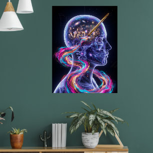 Creative Mind Unleashing Infinite Color Dreams Poster