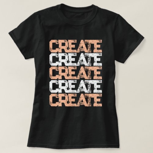 Creative Minimal Peach Fuzz Trendy Grunge CREATE  T_Shirt